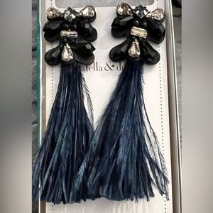 Stella & Dot French Twist Feather Earrings